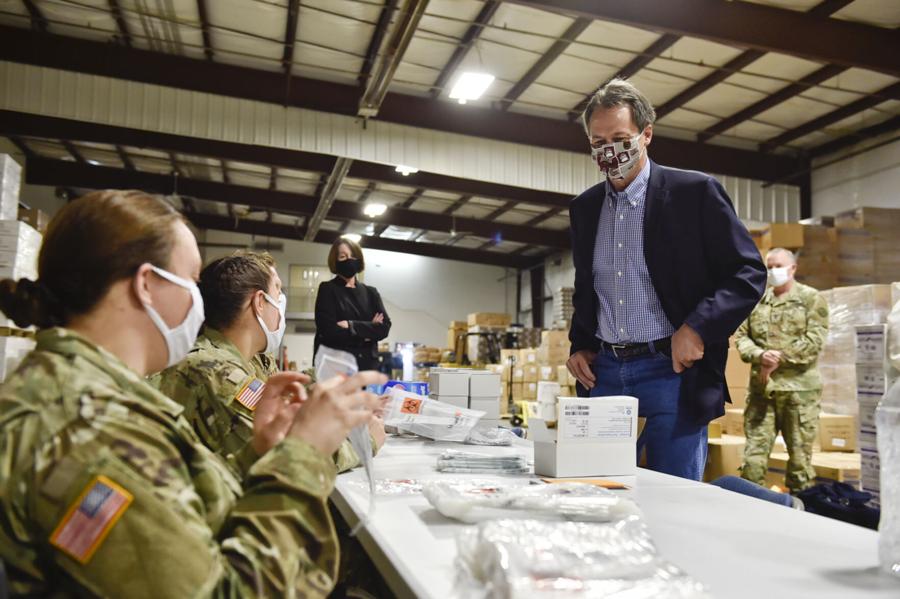 Gov. Steve Bullock tours Montana’s commodities warehouse Tuesday